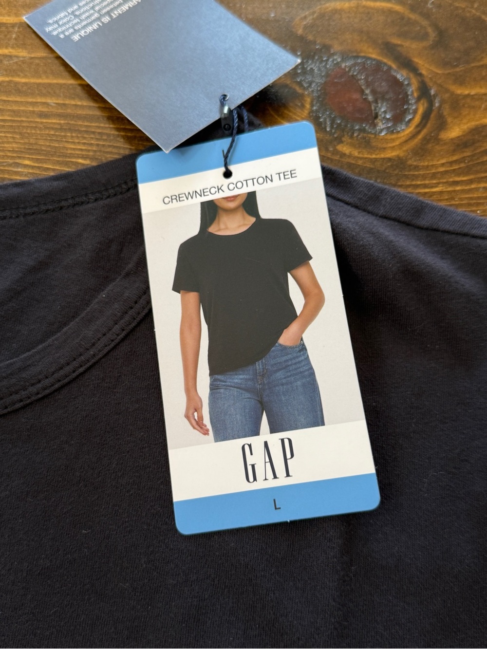 Gap Women’s Black Crewneck Cotton T-Shirt Large NWT